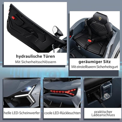 Elektrisches Sportauto für Kinder | 3–5 km/h | Lamborghini-Design